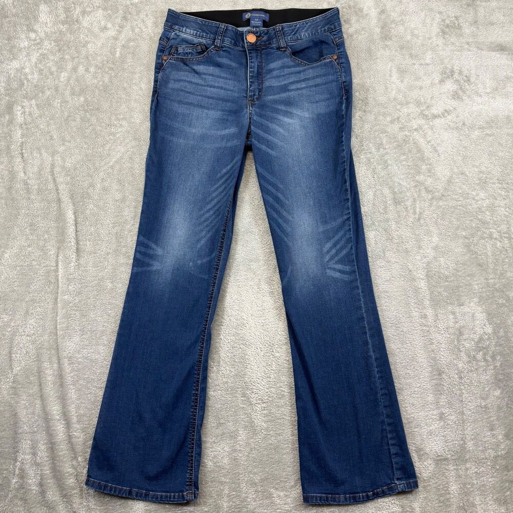 Democracy Jeans Women's 12 Blue Denim Ab Solution Itty Bitty Boot Cowgirl 32x30